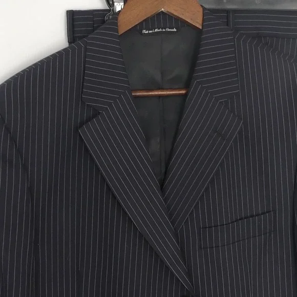 Jack Victor 2-Piece Wool Suit Dark Blue Stripe‎ 41L 35x31
